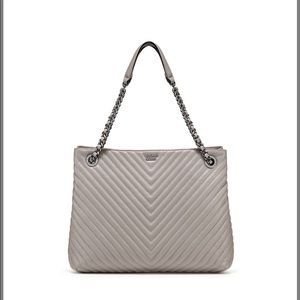 Victoria’s Secret Pebbled V-Quilt Shoulder Tote